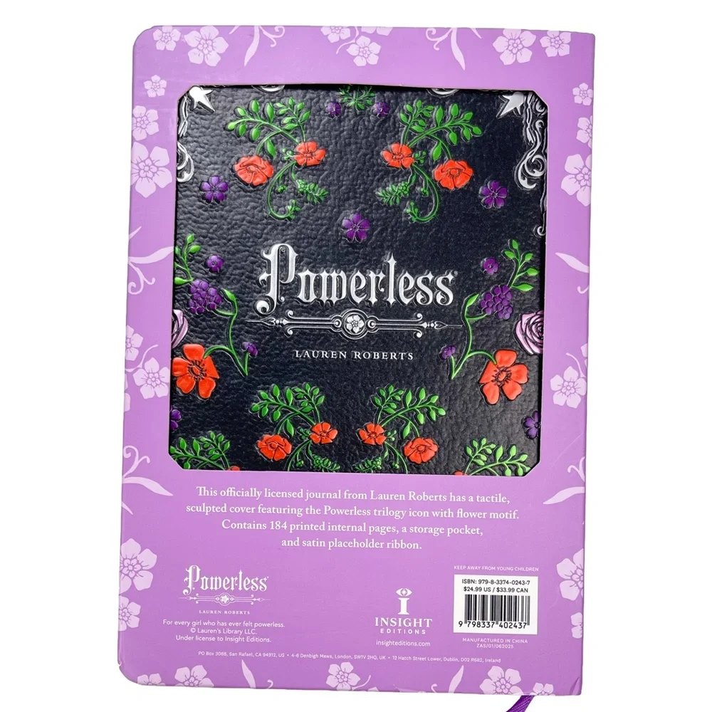 JOURNAL Lauren Roberts: Powerless Trilogy Sculpted Journal NEW